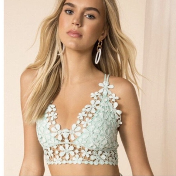 Free People Other - Free People Miss Dazie Bralette Mint Green Size Small